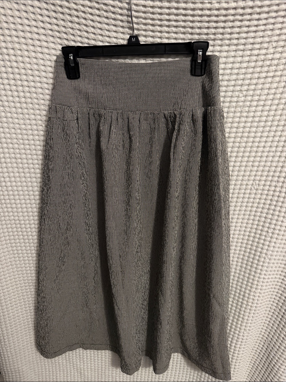 Workshop Republic Clothing Gray Textured A-Line Midi Skirt